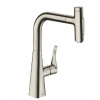 Hansgrohe M71 - Drezová batéria M7117-H240 s výsuvnou spŕškou, sBOX, vzhľad nehrdzavejúcej ocele 73817800