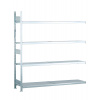 Regál široký SCHULTE, oceľové police, prídavné pole, 4 úrovne, šírka police 1500mm, 1506x836x2500 mm