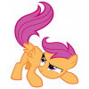 CUKROVÁ TLAČ jedlý obrázok na tortu Cukrová hmota My Little Pony Scootaloo 1+MENO