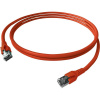 Easylan CP1KRBRBR0075 RJ45 sieťové káble, prepojovacie káble CAT 6A S/FTP 7.50 m červená (jasná) dvojžilový tienený, bez halogénov, samozhášavý 1 ks; CP1KRBRBR0075