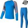 Dětský funkční set SENSOR Merino impress modrá/camo Velikost: 140, Barva: Modrá