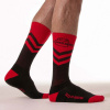 Locker Gear LK1103 Padlock Knee High Socks Red, pánske bavlnené podkolienky