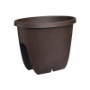 Kvetináč BALCONIA OVI na zábradlie 30cm hnedý
