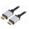 Cable HDMI 2.0 HDMI plug,both sides polyamide 2m black 30AWG
