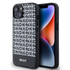 Zadný kryt DKNY PU Leather Repeat Pattern Bottom Stripe MagSafe pre iPhone 13 Black