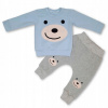 Detský komplet - Detská sada Poľsko 80 Blue, Grey 2 ks. (Šaty s plyšovým medveďom Blue Set Tracksuits 80)