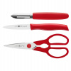 Zwilling Nôž na zeleninu TWIN GRIP v súprave, 3 ks, s škrabkou na zeleninu a nožnicami
