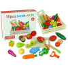 LEAN TOYS Ovocie a zelenina v drevenej magnetickej škatuli