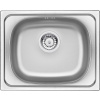 Deante Techno, nerezový drez na dosku 1-komorový B/O 500x400x150 3,5'' + sifón, vzor dekor, DEA-ZEU_310A