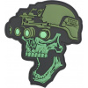 OSTATNÉ 3D PVC Nášivka/Patch Night vision skull - green