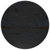 vidaXL Stolová doska čierna Ø50x2,5 cm masívna borovica [813660]