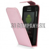 Kožený obal Samsung Galaxy Ace – Flip – ružová