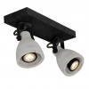 Lucide CONCRI-LED - Stropné bodové svetlo - LED stmievatelné - GU10 - 2x5W 3000K - Čierne