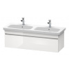 Duravit DuraStyle - Umývadlová skrinka 40x123x45 cm, 1 zásuvka, lesklá biela DS639802222