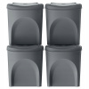 Prosperplast IKWB25S4 SORTIBOX Sada 4 odpadkových košov 4 x 25 l, šedý kameň