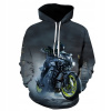 Pánska mikina s kapucňou 3D motocykel XL VYPR