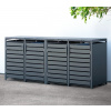 Westmann Kubus 4 kovový box na odpadkové koše 4x240L 264 x 80 x 116 cm, antracitová Westmann
