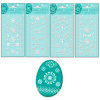 Veľkonočné vajíčkové nálepky - biele, rôzne druhy