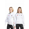 Detská mikina adidas Performance FC Bayern Munich biela farba, s kapucňou, s potlačou, JM9437 140