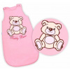 Baby Nellys Spací vak Medvedík TEDDY sv. ružový