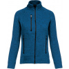 KARIBAN VINTAGE K9107 / Dámska melanžová fleecová bunda - light royal blue melange XXL