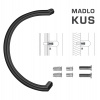 MPkovania FT - MADLO kód K16 Ø 30 mm SP ks Rozteč madla: 350 mm, Rozmer profilu madla: Ø 30 mm, Dĺžka: 380 mm