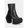 Kožené členkové topánky United Nude Stage Boot dámske, čierna farba, na podpätku, 107530116 EUR 39