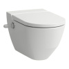 LAUFEN Cleanet Navia závesný elektronický bidet s keramikou, Rimless, bočný prívod vody, 360 x 580 mm, biela, s povrchom LCC, H8206014007171