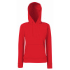 Fruit of the Loom Mikina Classic Lady-Fit Hooded Sweat s kapucí, dámská COT16203800404-red XL Červená