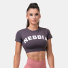 NEBBIA Dámske tričko Crop Top Sporty Hero Marron XS