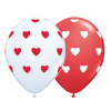 Qualatex Latexové balóny Haerts Red/Whit 5ks v balení