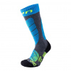 UYN SKI SOCKS JUNIOR G768 MEDIUM GREY MELANGE/TURQUOISE Veľkosť ponožky: 24/26