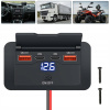 Montážna zásuvka do auta 12V 24V USB 2x PD 2x QC3.0 VOLTMETER 30W