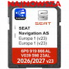 Mapa do navigácie Seat Európa pamäťová karta SD MIB2 6P0