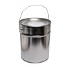 Plechové vedro 10 l, kónické, s prenosným držadlom a pogumovaným vekom, BJ = 20 ks