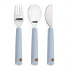 Súprava príborov Lässig 3 KS HAPPY RASCALS 2025 LÄSSIG Cutlery with Silicone Handle 3pcs Happy Rascals Smile sky blue