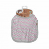 XKKO Bambusový podbradník Scandinavian Baby Pink Chevron