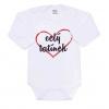 Dětské body s nápisem New Baby celý tatínek velikost 62 (Dětské body s českým nápisem, celý tatínek, New Baby, vel.62)