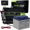 Sada Green Cell 12V->230V 300W/600W čistý sínus + AGM ULTRACELL batéria 12V 45Ah