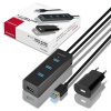 AXAGON HUE-S2BP, 4x USB 3.0 CHARGING hub, vr. AC adaptéra, kábel USB-A 1.2m HUE-S2BP