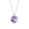 GRACE Silver Jewellery Náhrdelník Swarovski Elements pro všechny maminky - stříbro 925/1000 NH-038-4 Fialová 40 cm + 5 cm (prodloužení)