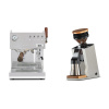 Ascaso Steel DUO PID PLUS, Inox&Wood + Eureka Mignon Single Dose PRO, White & Oak