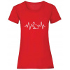 EKG mačka - Červená , Dámske , XS