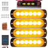 LED Výstražné Svetlá Stroboskop Diaľkové Ovládanie 12V-24V pre Nákladné Vozidlá ATV