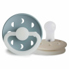 Frigg DVOJBALENIE CUMLÍKOV MOON PHASE STONE BLUE NIGHT/ SAGE NIGHT, 0-6M, SILIKÓN Variant: STONE BLUE/ CREAM