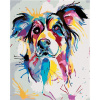 Zuty Diamantové maľovanie KRÁSNY MAĽOVANÝ PES 40x50 cm vypnuté plátno na rám