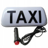 LAMPA TAXI LED BIELA S NÁPISOM MAJÁK SIGNALIZÁTOR GAPA NA MAGNET S ZÁSTRČKOU