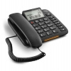 SIEMENS GIGASET DL380 - standardní telefon s displejem, seznam na 99 čísel, handsfree, CLIP, barva černá (GIGASET-DL380-BLACK)