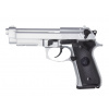 Snow Wolf Airsoftová pištoľ M9A1, plyn blowback (GBB) - strieborná