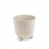 kvetináč 14,5cm RYFO N ECO WOOD DRF150NW-S449W biely plastový PROSPERPLAST